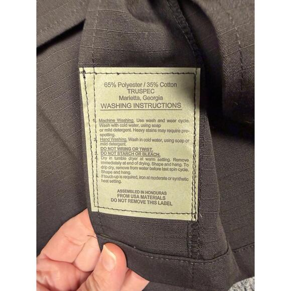 Tru-Spec Tactical Uniform Shirt Black Medium Long Ripstop BDU NEW Tags - Picture 8 of 8